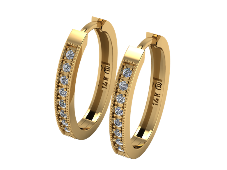 Arracadas Ovaladas con Diamantes