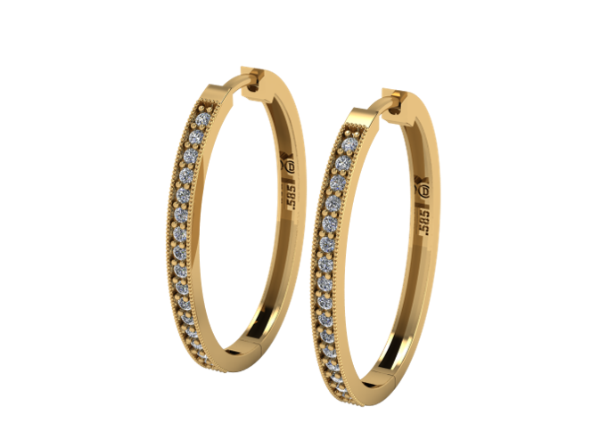 Arracadas Ovaladas con Diamantes Maxi