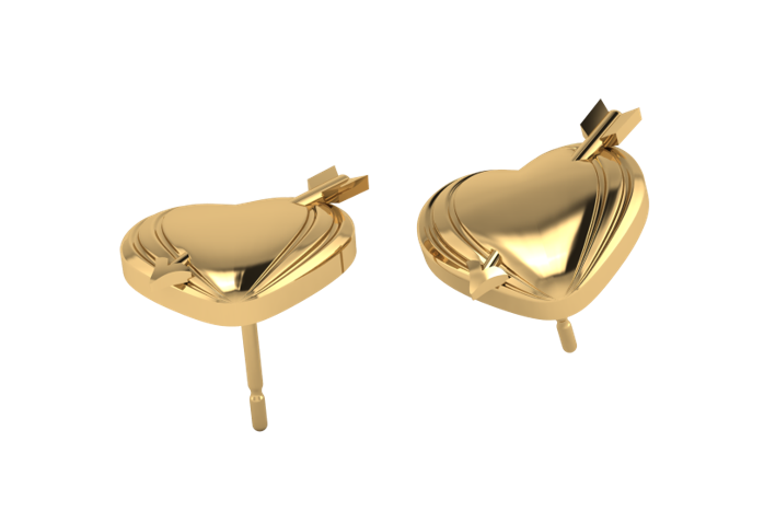 Arrowed Heart Earrings