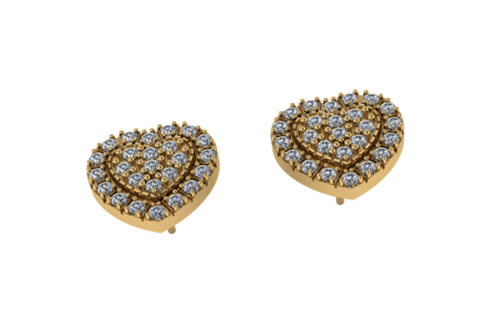 Aretes de Corazón Radiante