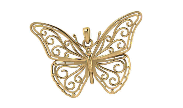 Colgante de Mariposa Filigrana
