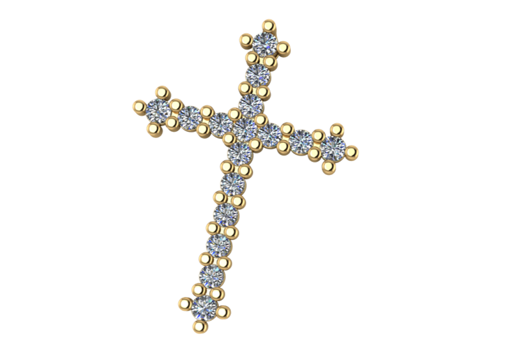 Maxi Diamond Cross Pendant