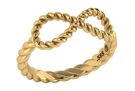 Anillo de Infinito Corchado