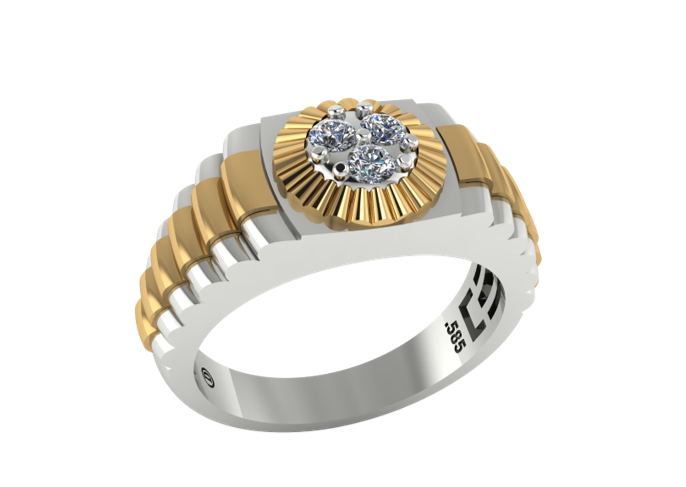 Anillo de Caballero Estilo Rolex