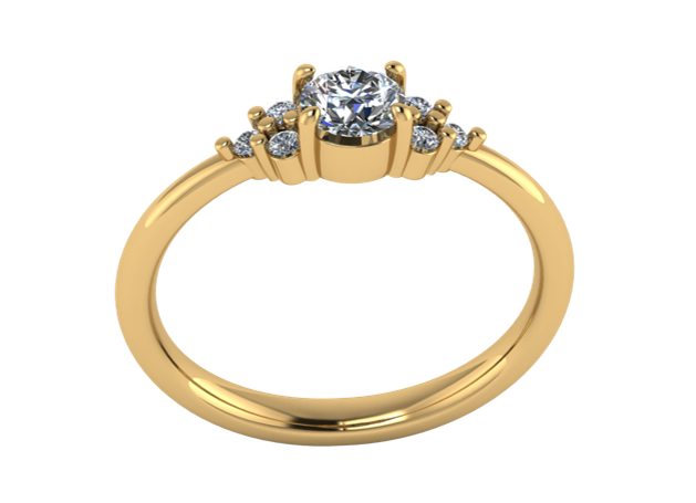 Anillo Flor de Diamantes