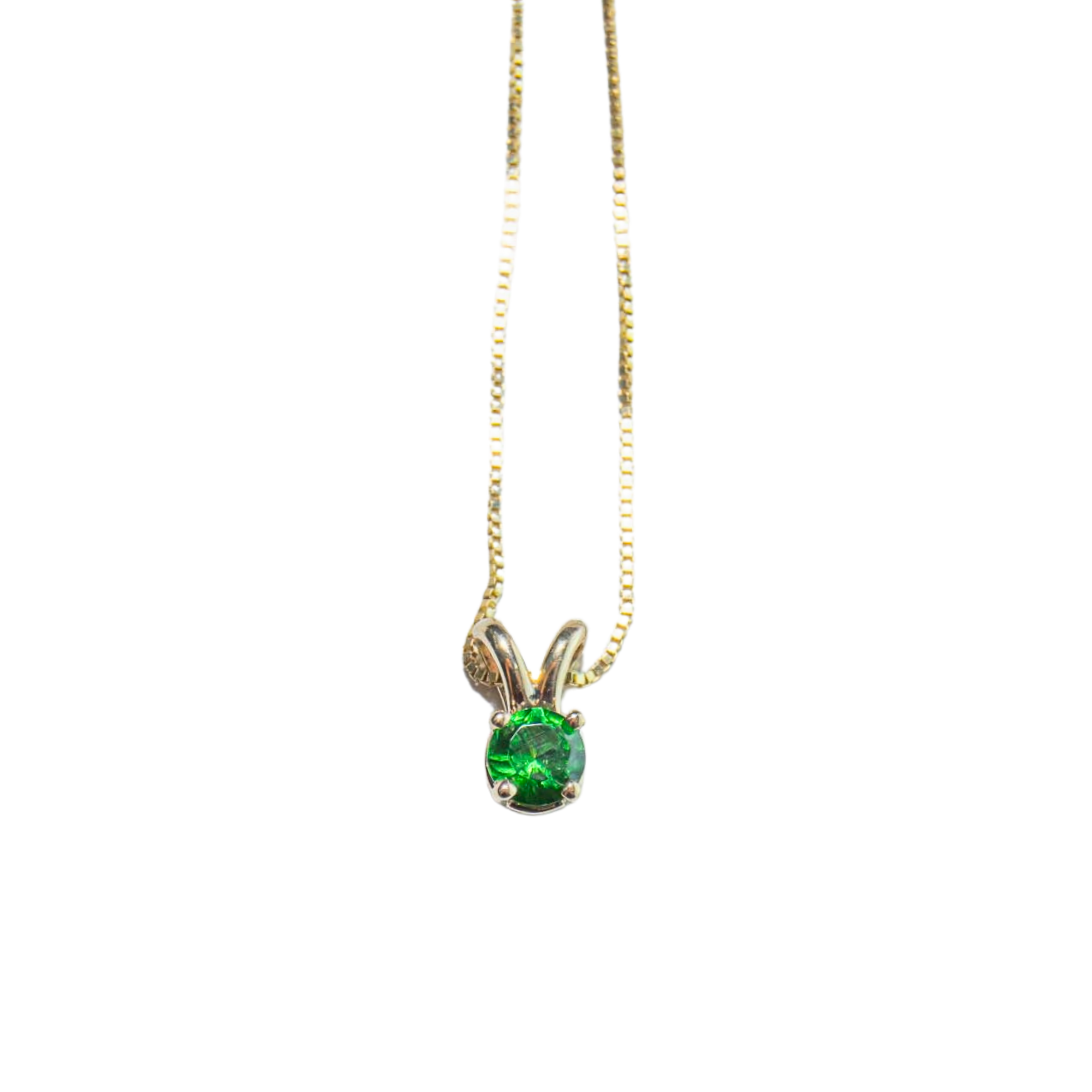 Colgante Esmeralda Con Cadena De Oro