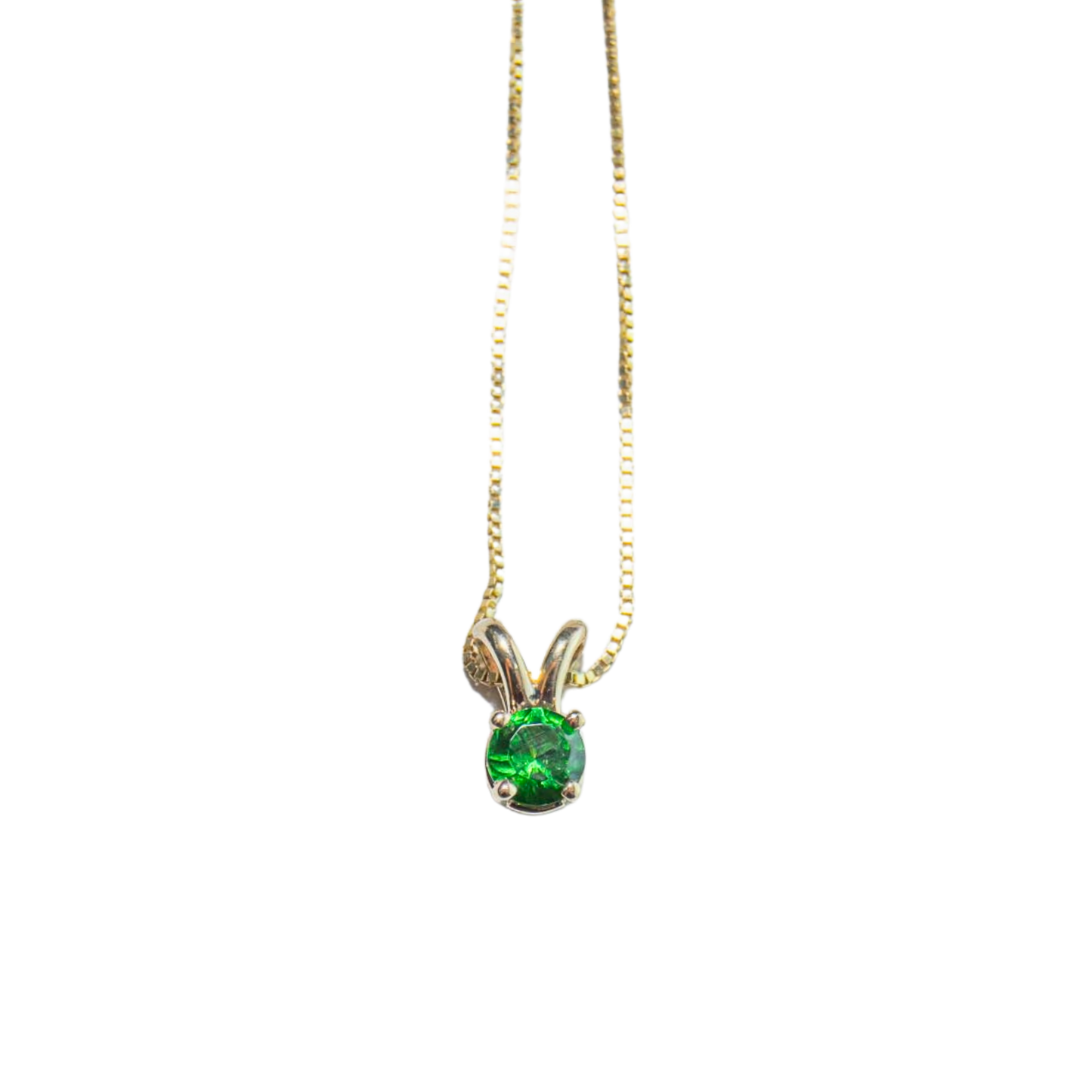 Colgante Esmeralda Con Cadena De Oro