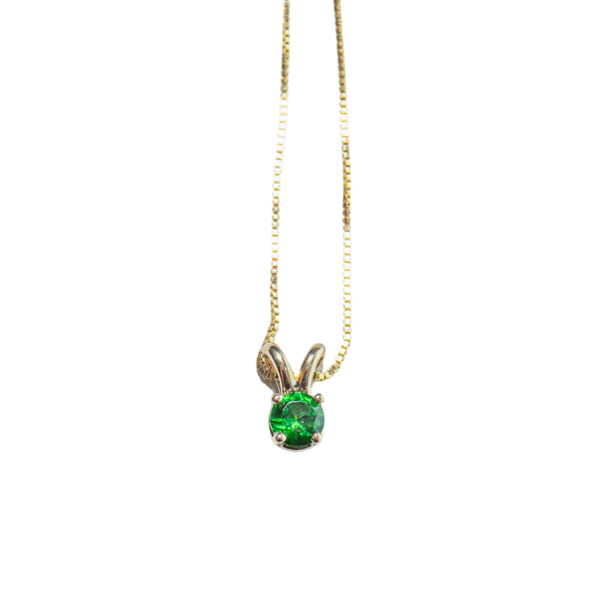 Colgante Esmeralda Con Cadena De Oro