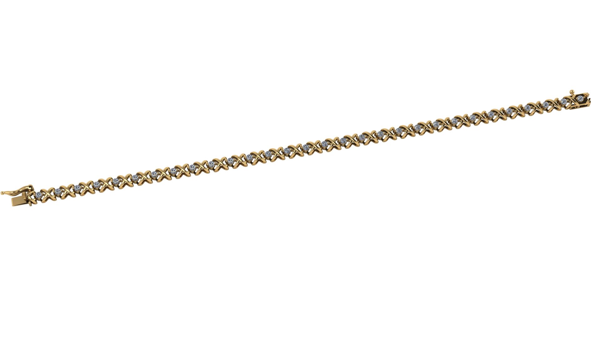 Brazalete de X con Diamantes 1ct