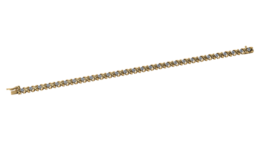 Brazalete de X con Diamantes 2ct