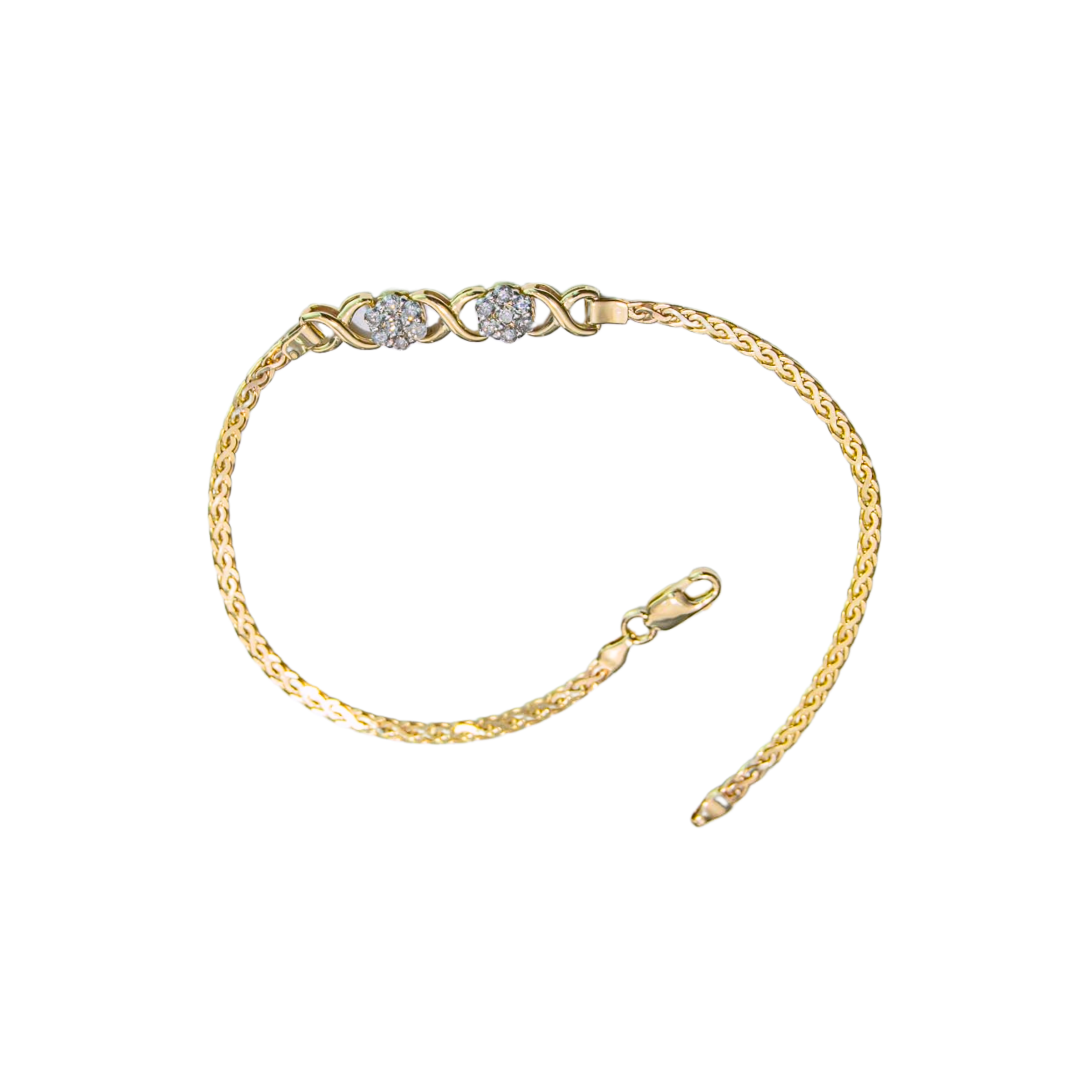 Bracelet with two flowers