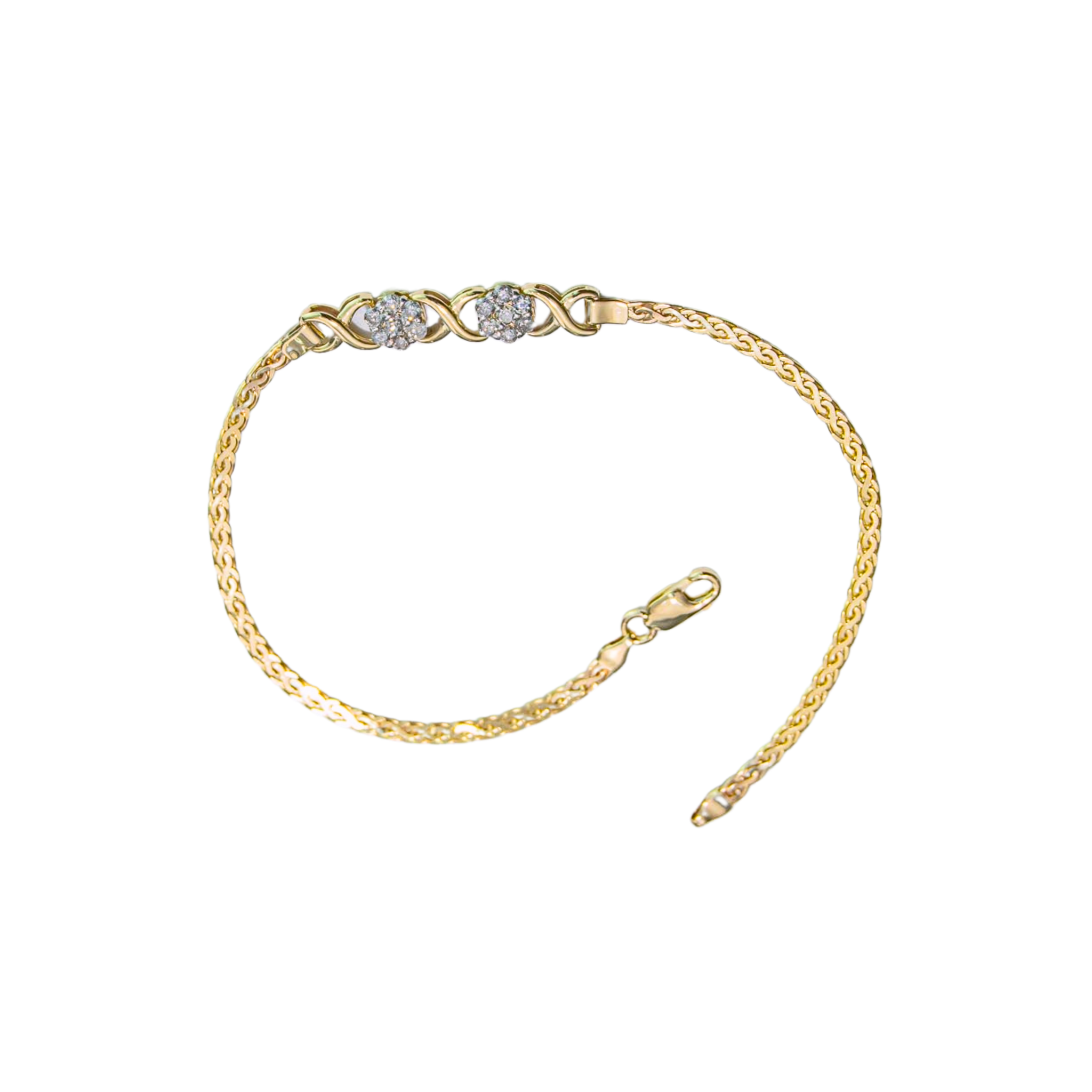 Bracelet with two flowers