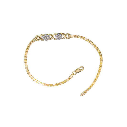 Bracelet with two flowers