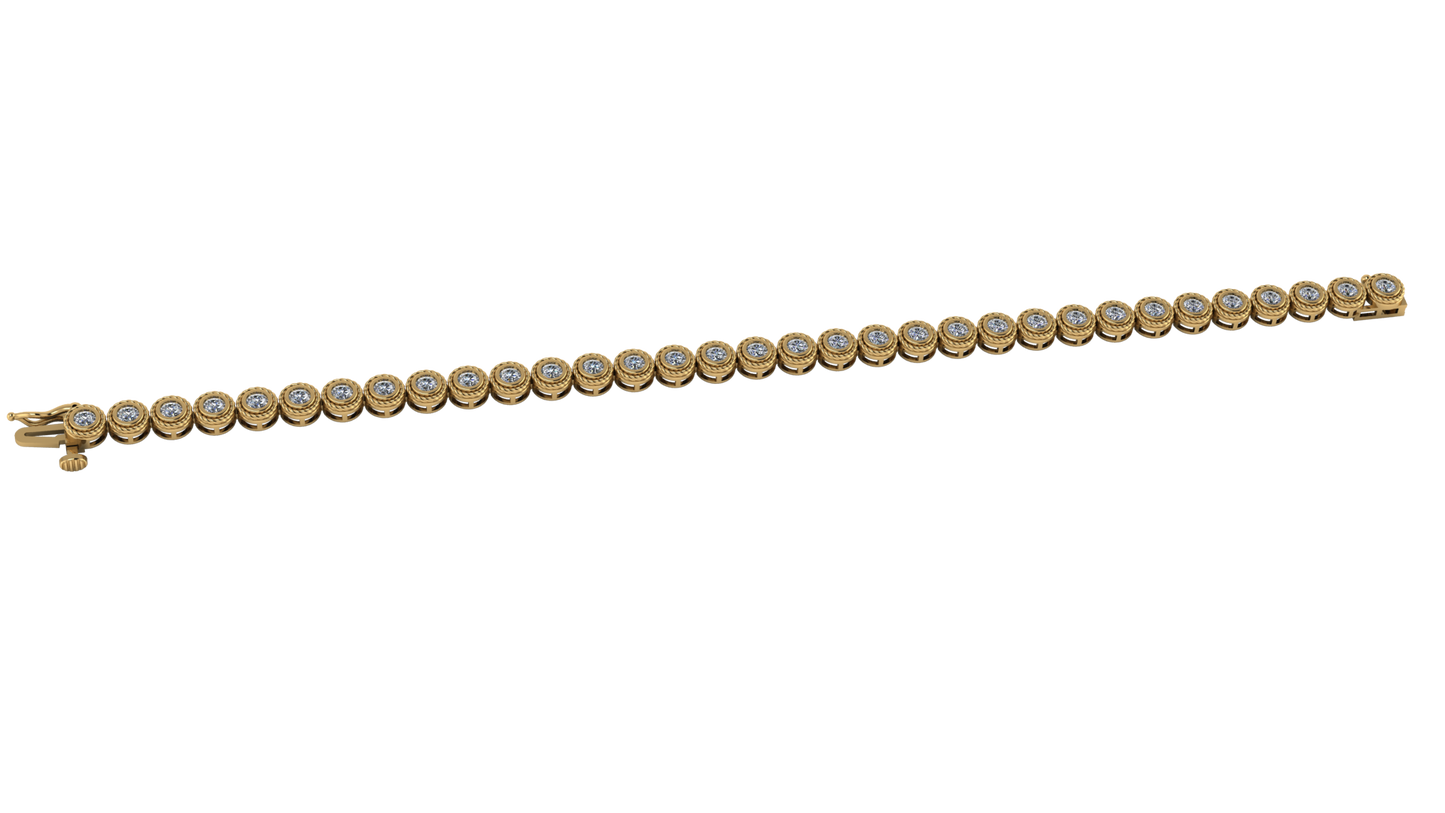 Brazalete de Bordes Corchados 3ct