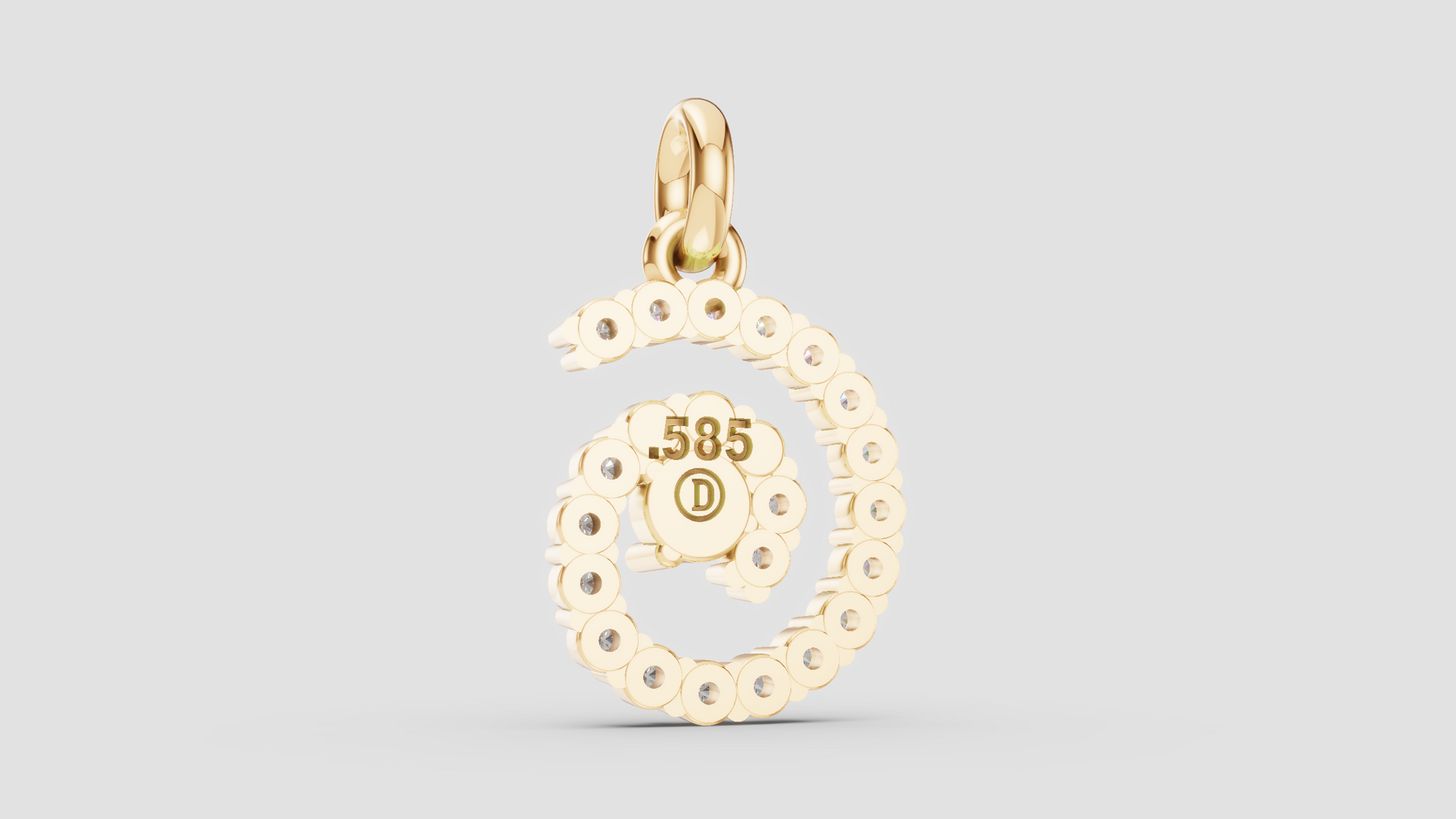 Colgante de Espiral con Diamantes