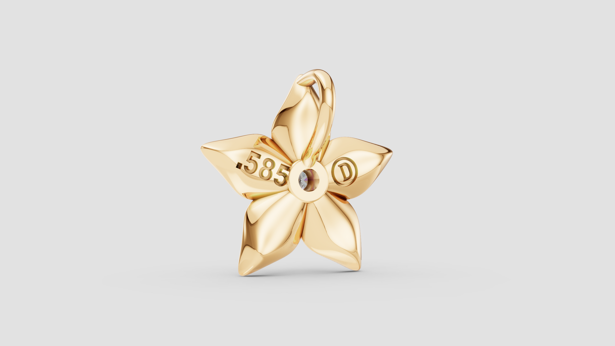 Colgante de Flor de Jazmín con Diamante