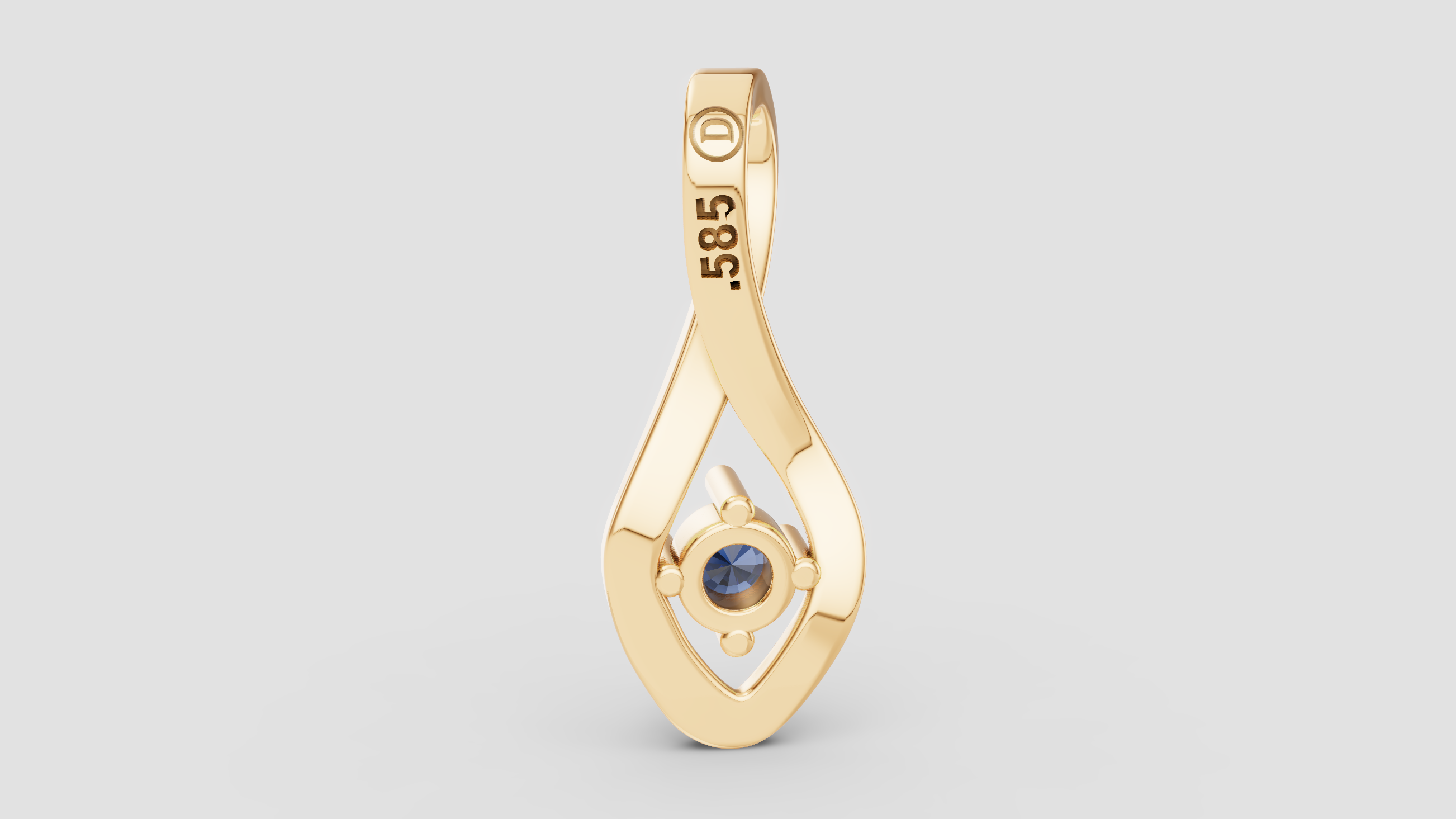 Colgante Estilo Lazo con Diamante