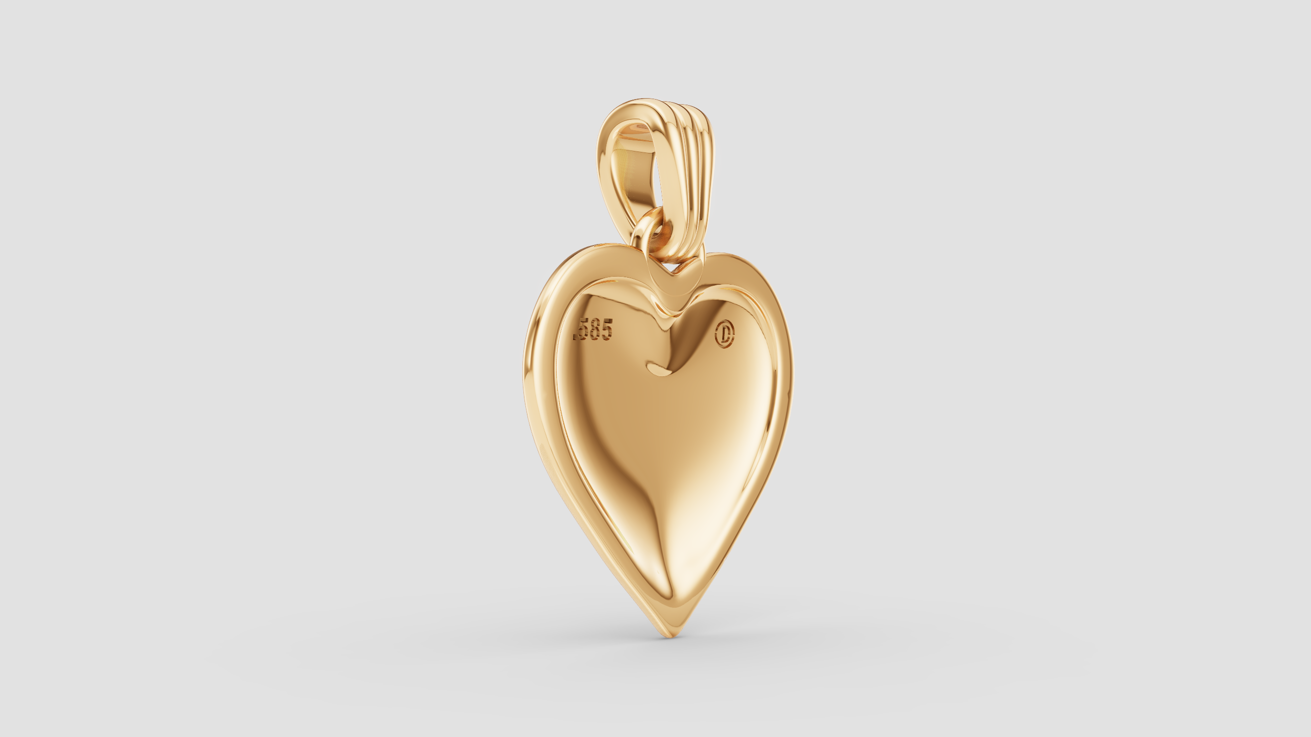 Colgante de Corazón Dorado