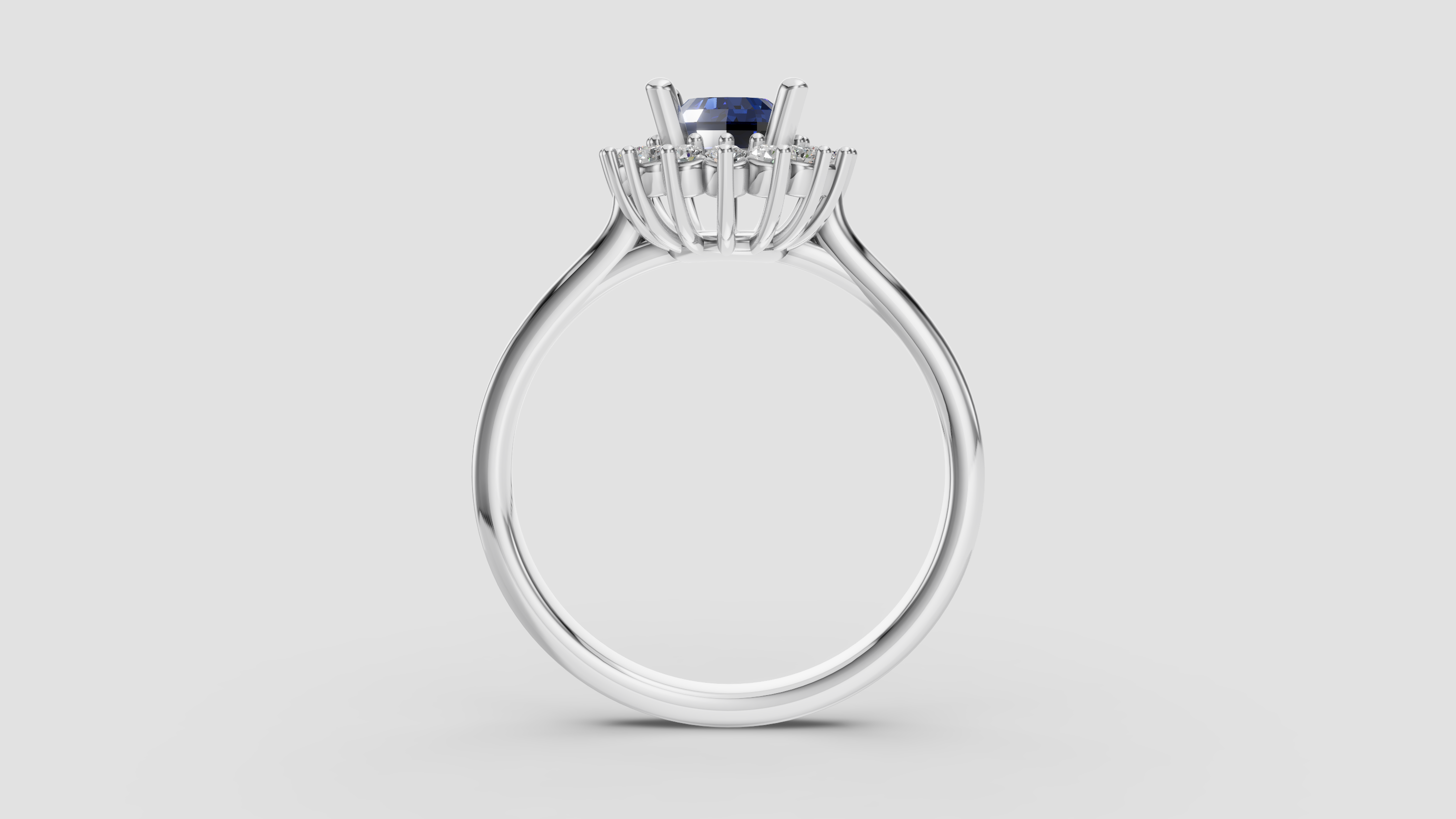 Anillo de Zafiro con Diamantes