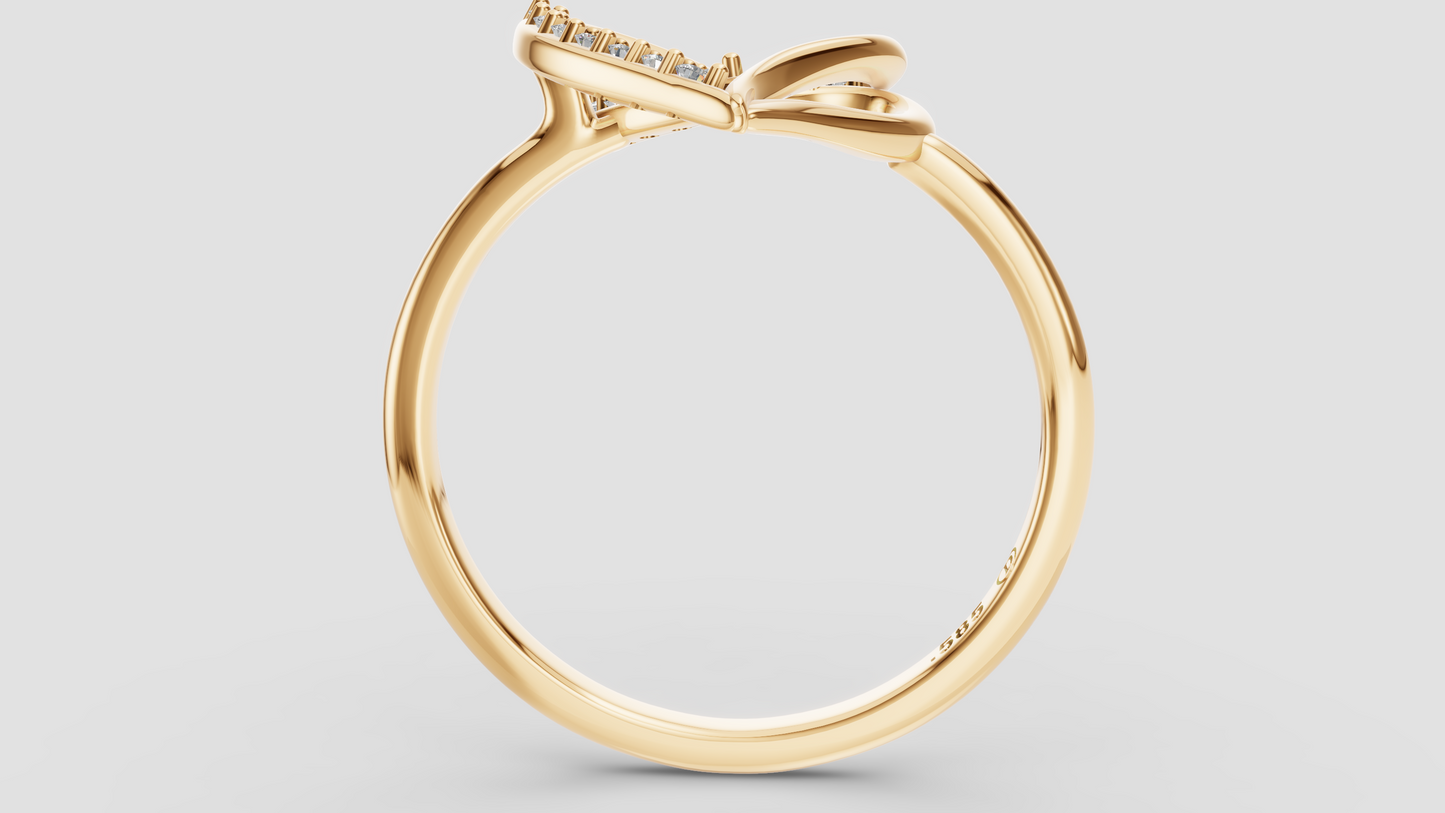 Crossed Hearts Ring