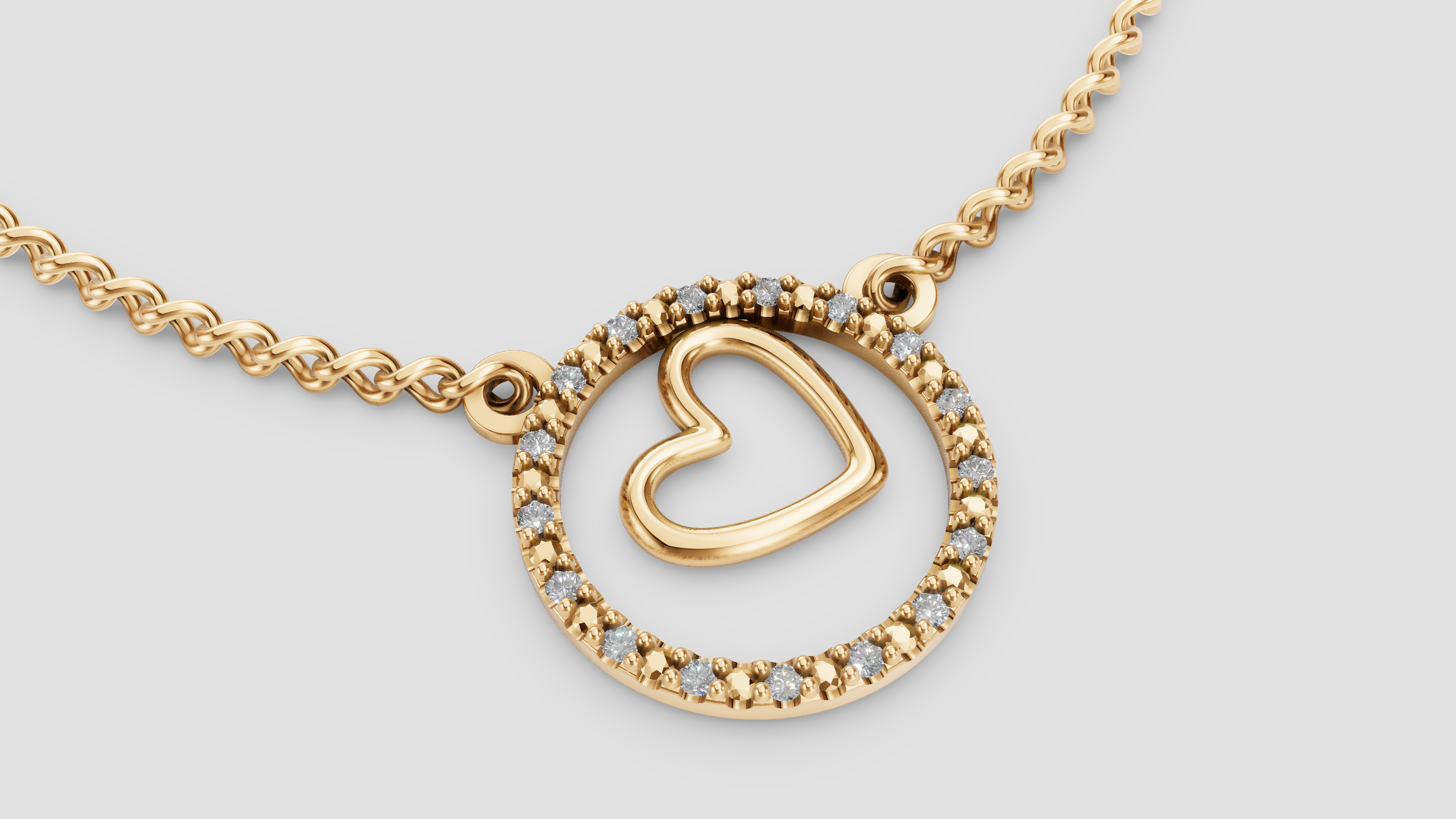 Heart in Orbit Pendant