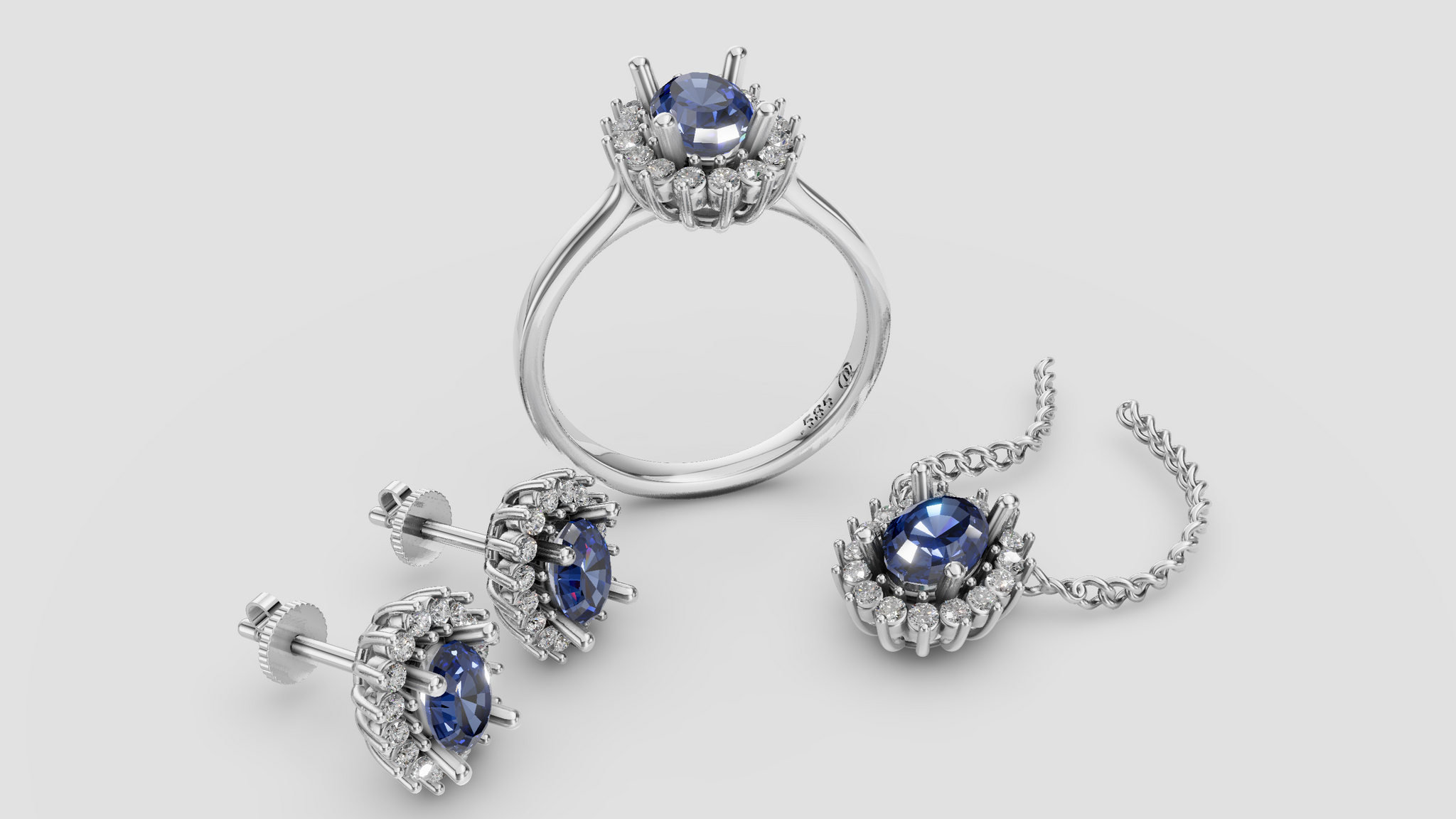 Sapphire and Diamond Set