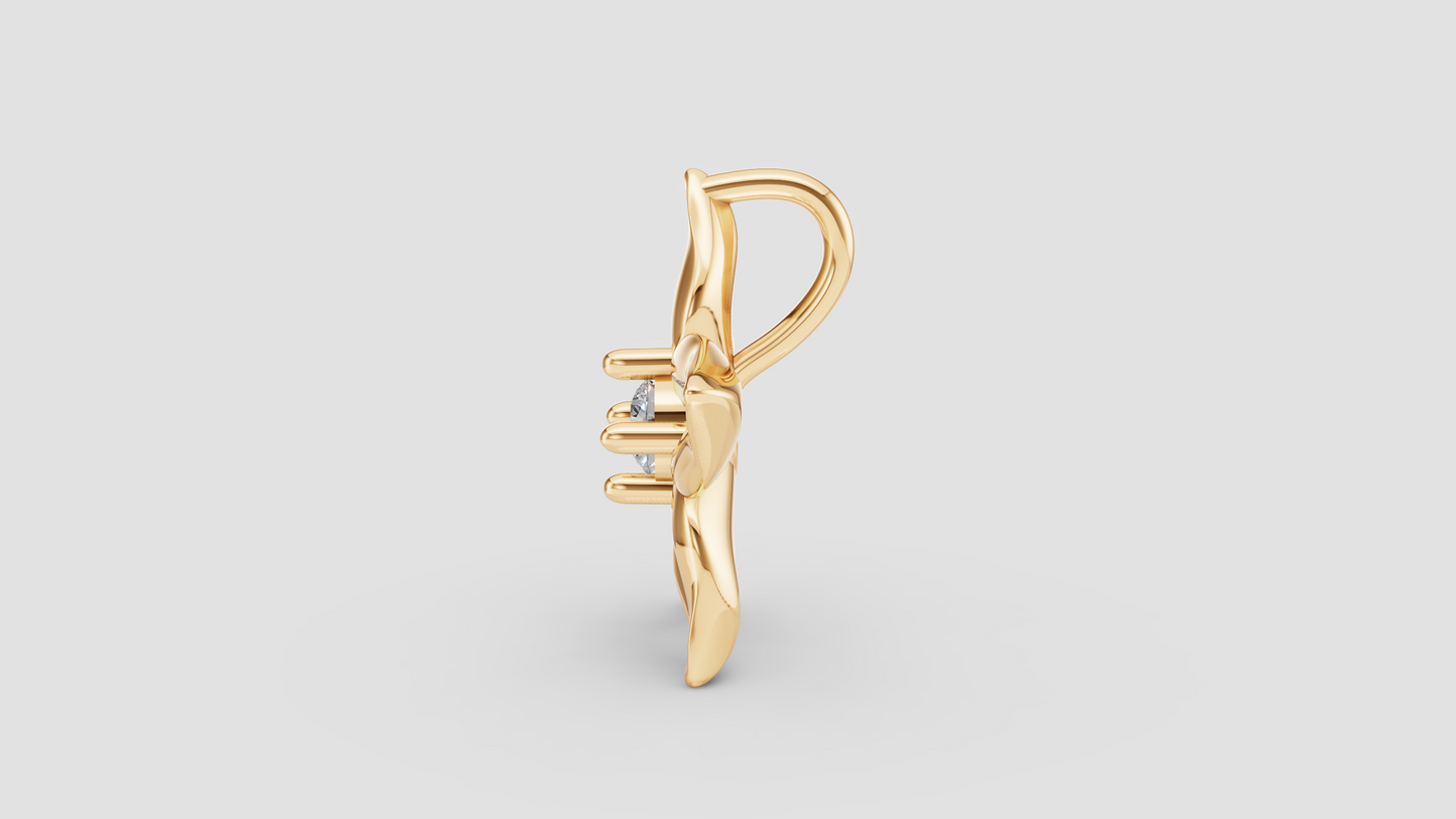 Colgante de Flor de Jazmín con Diamante