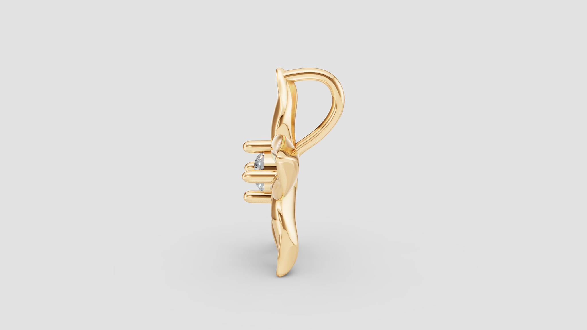 Colgante de Flor de Jazmín con Diamante