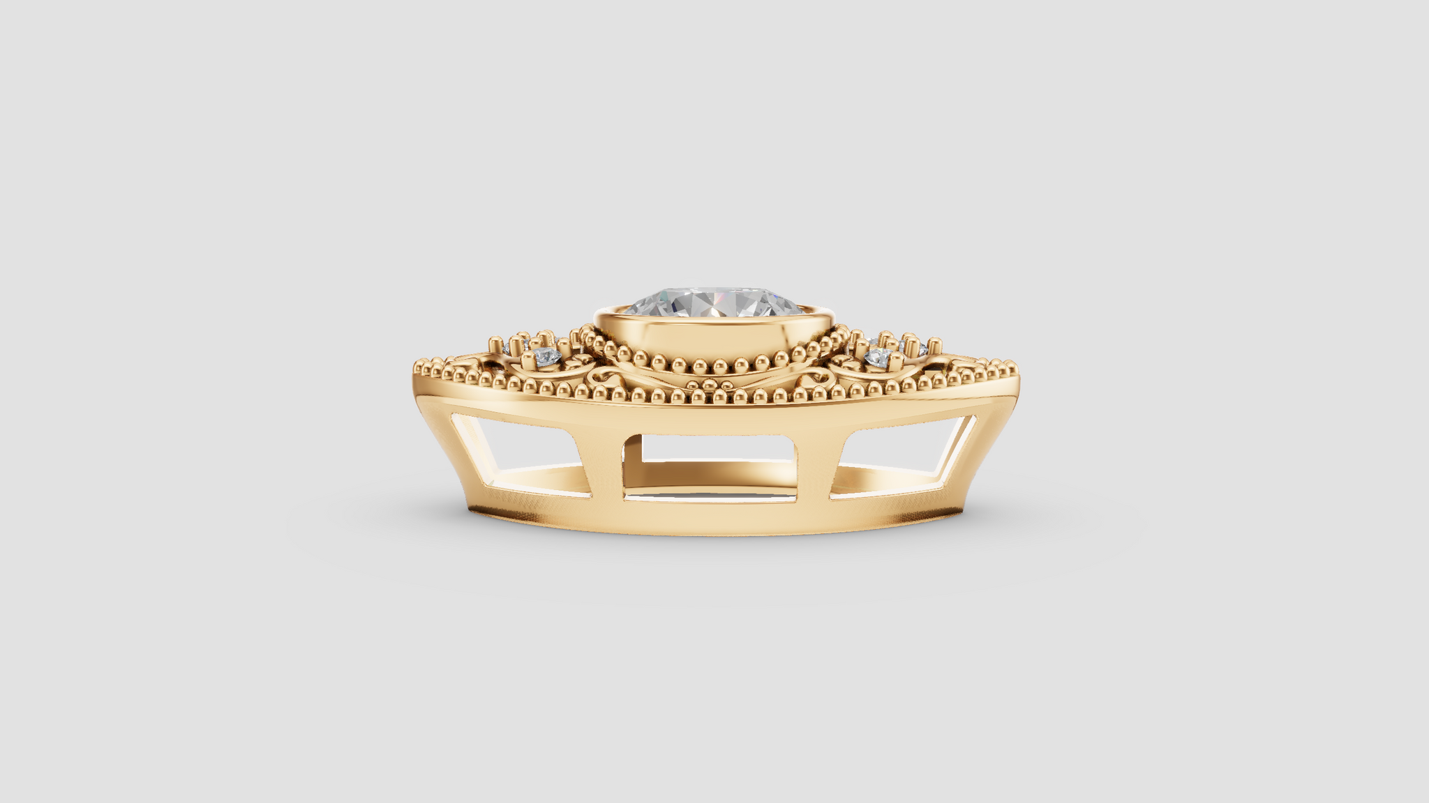 Colgante de Óvalo Calado Victoriano