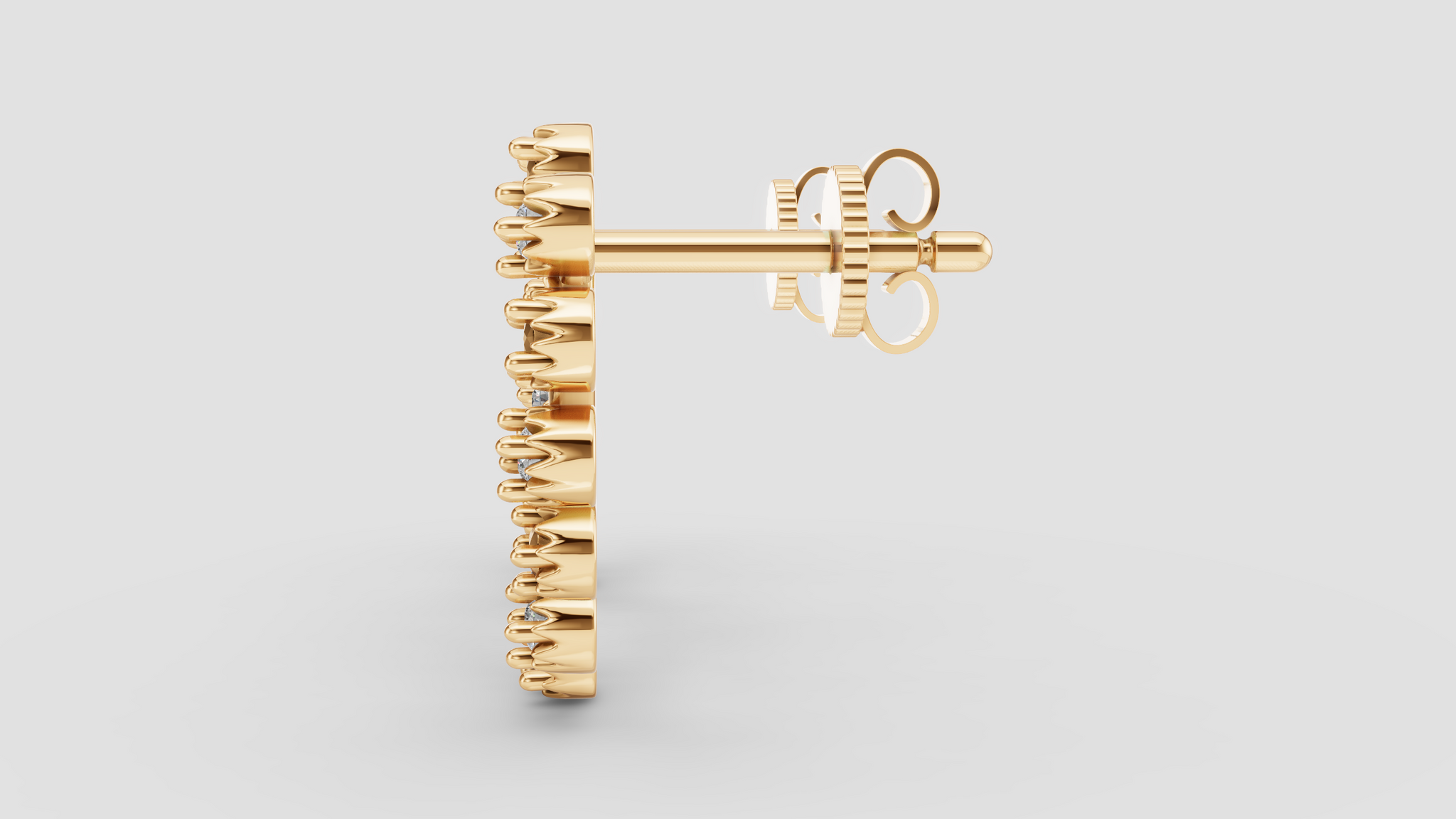 Heart Earrings with Halo