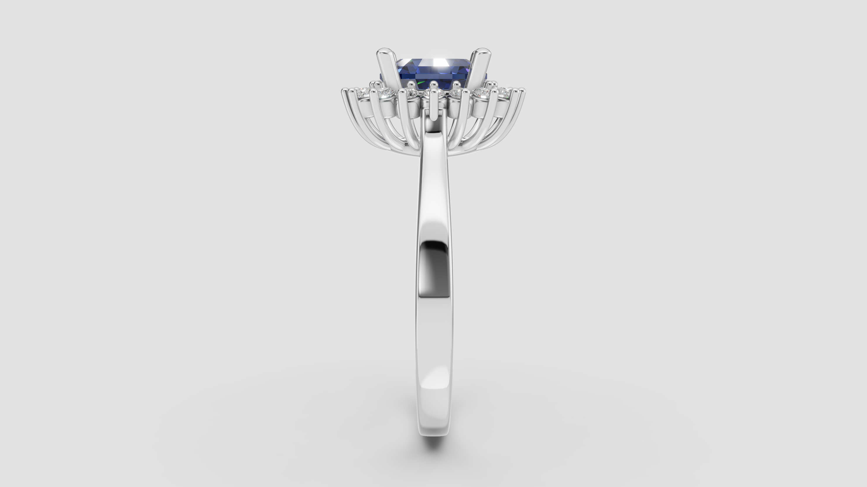 Anillo de Zafiro con Diamantes