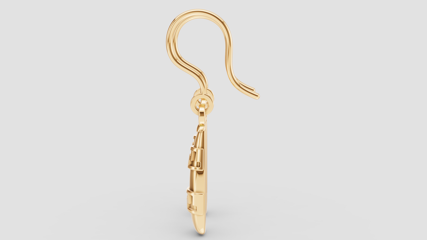 Aretes de gota con relieve