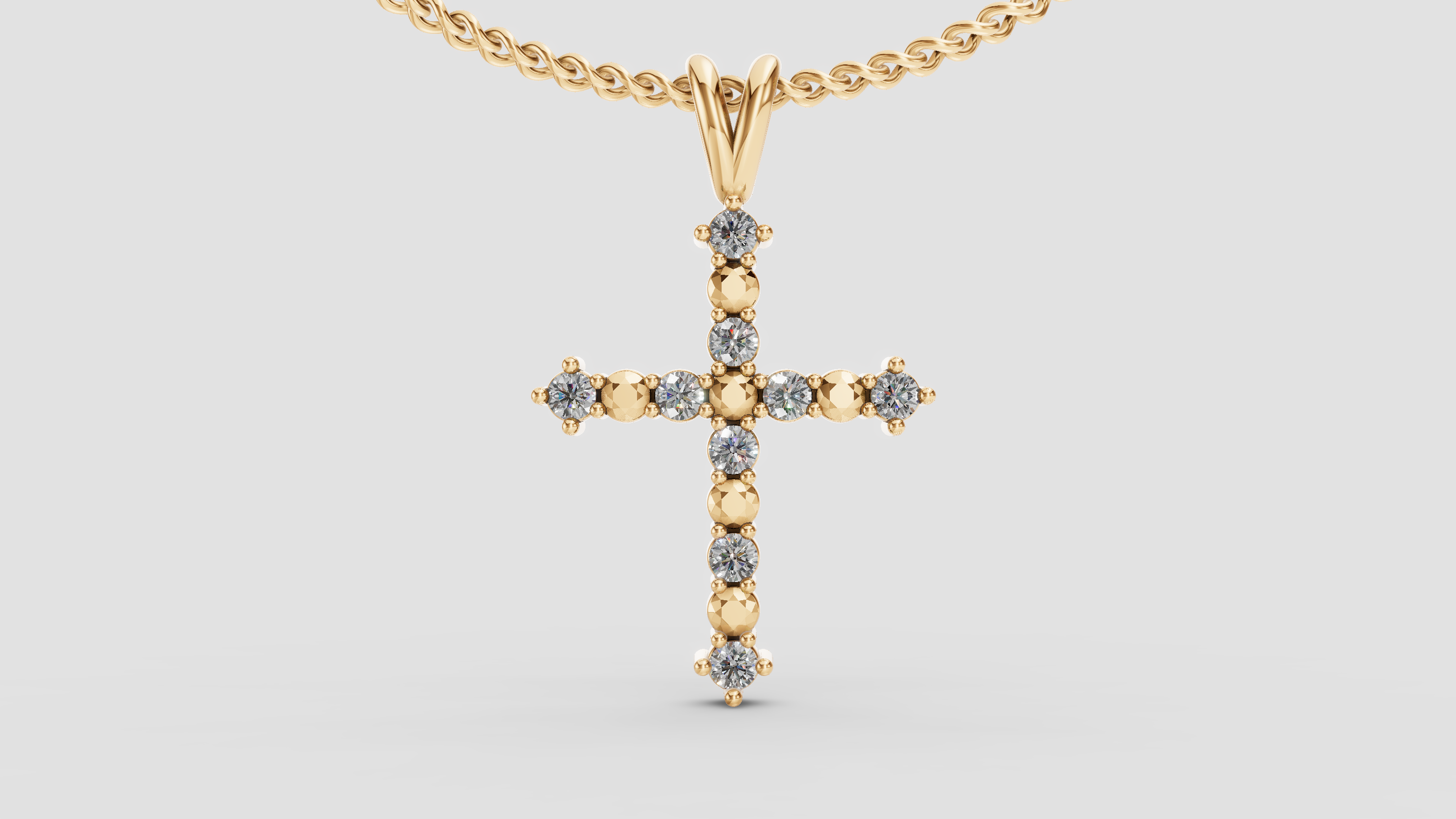 Colgante de Cruz Brillante