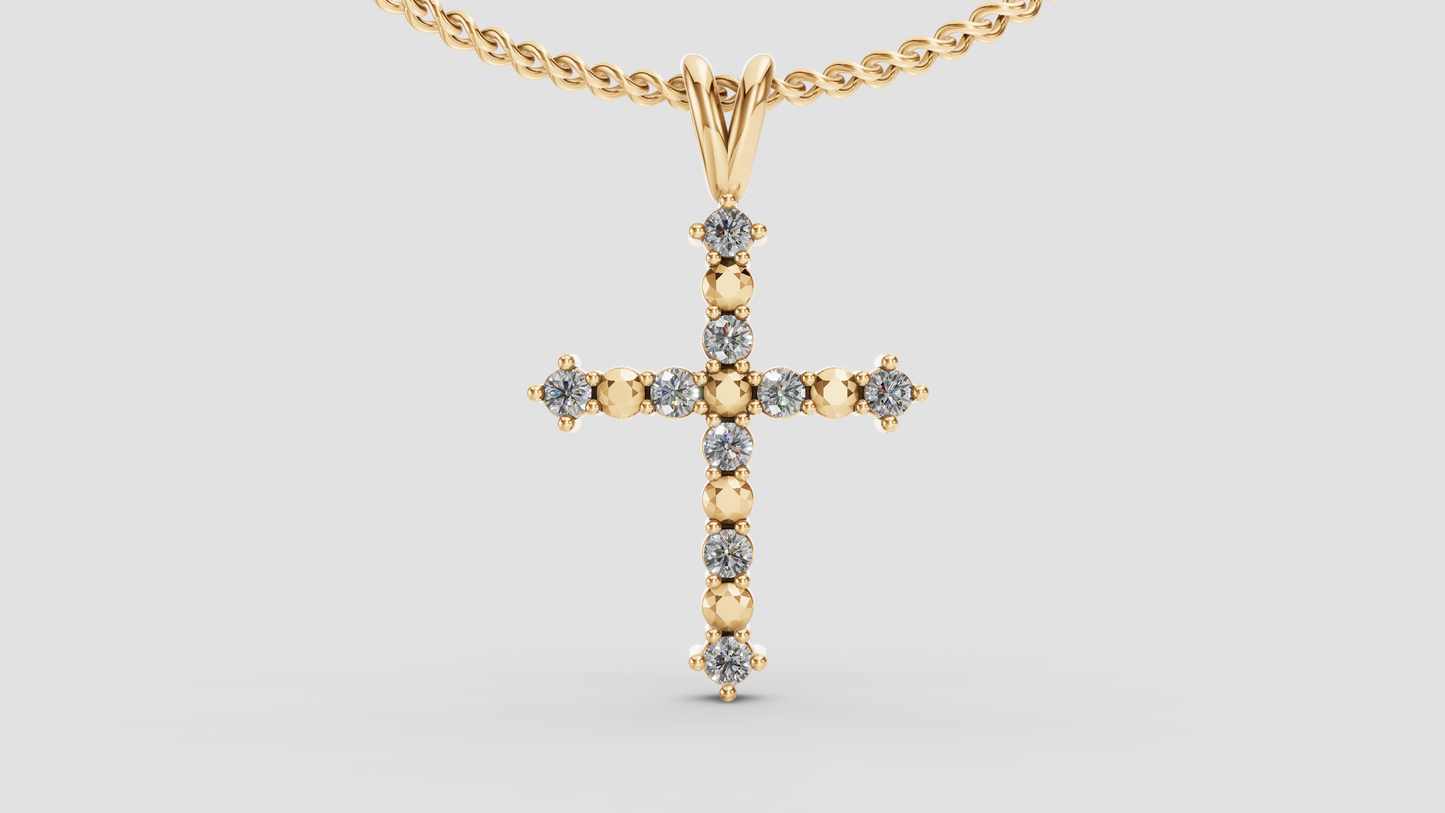 Colgante de Cruz Brillante