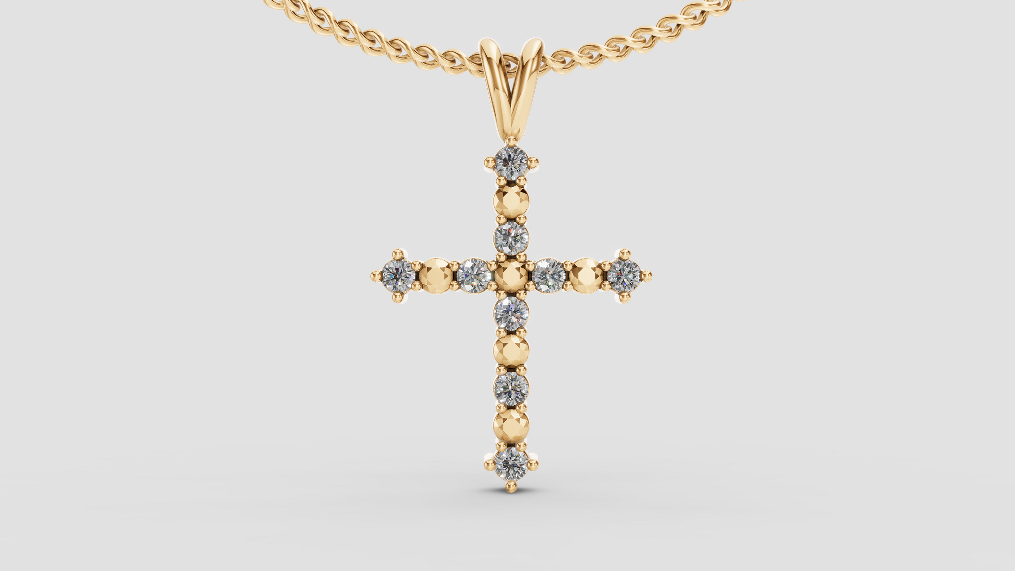 Colgante de Cruz Brillante