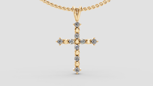 Colgante de Cruz Brillante