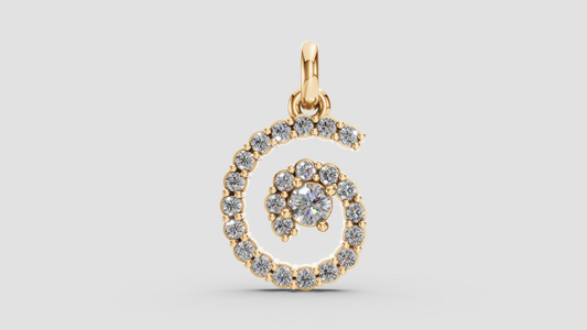 Colgante de Espiral con Diamantes