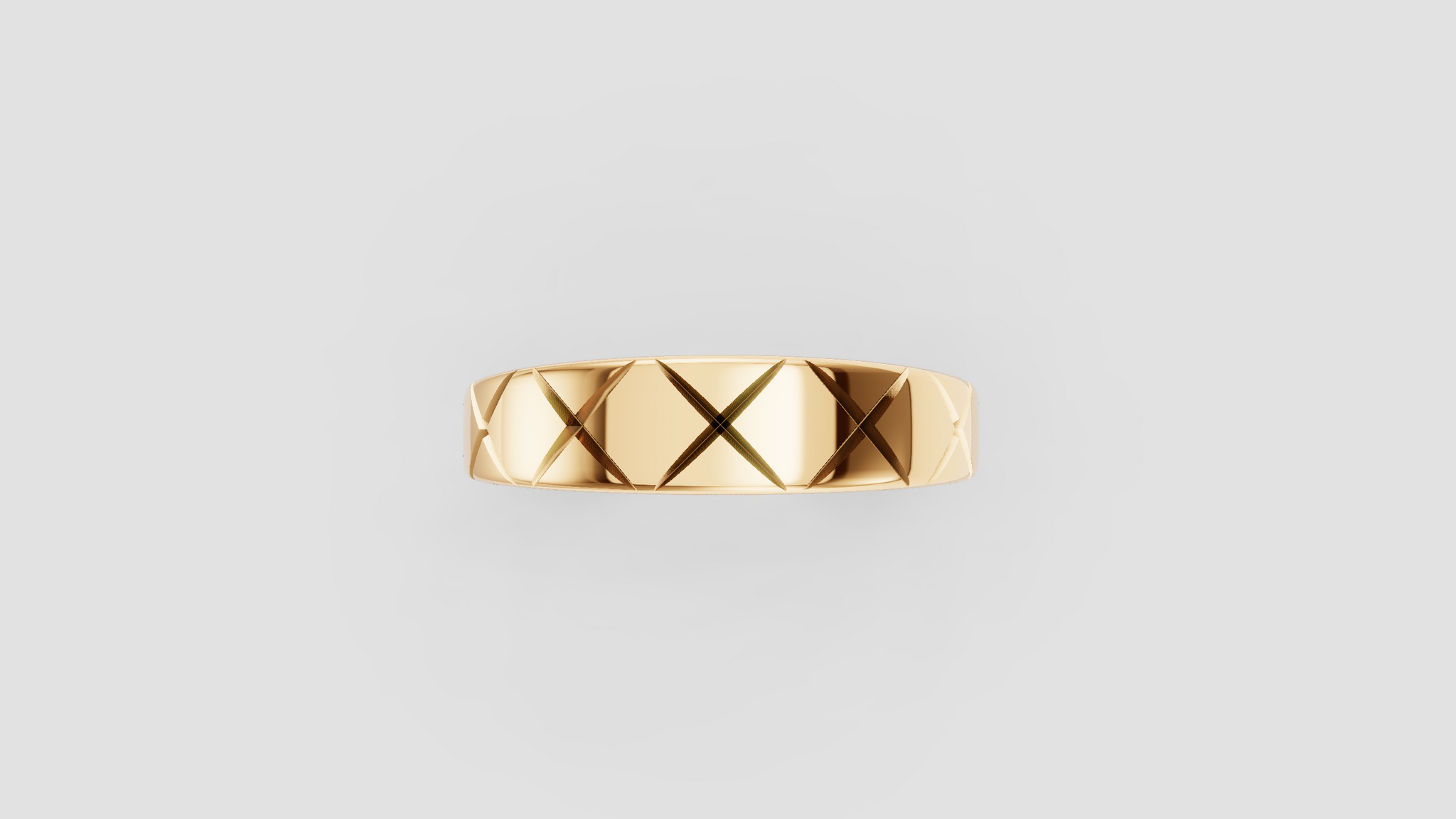 Anillo con Patrón de Diamantes