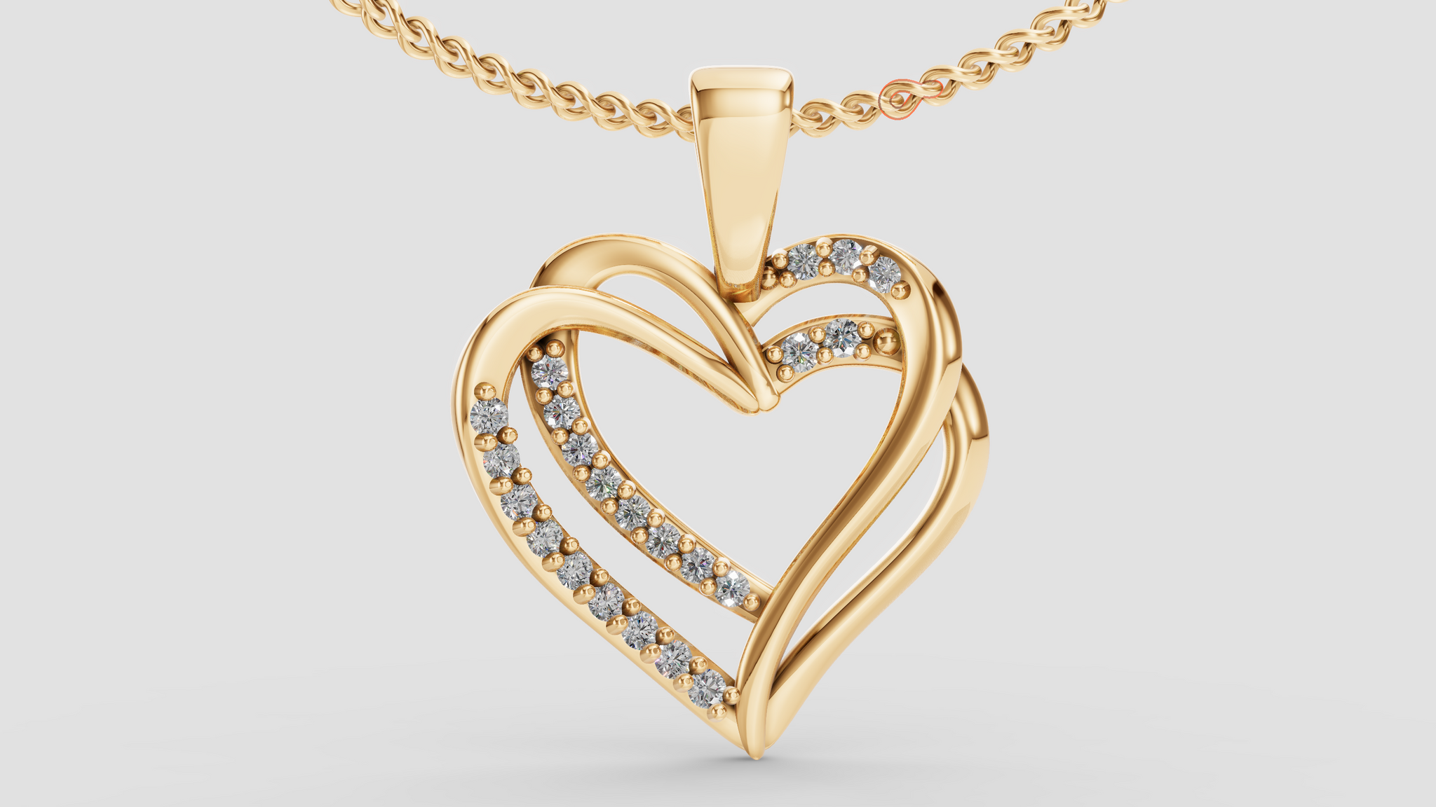 Colgante Corazones Cruzados