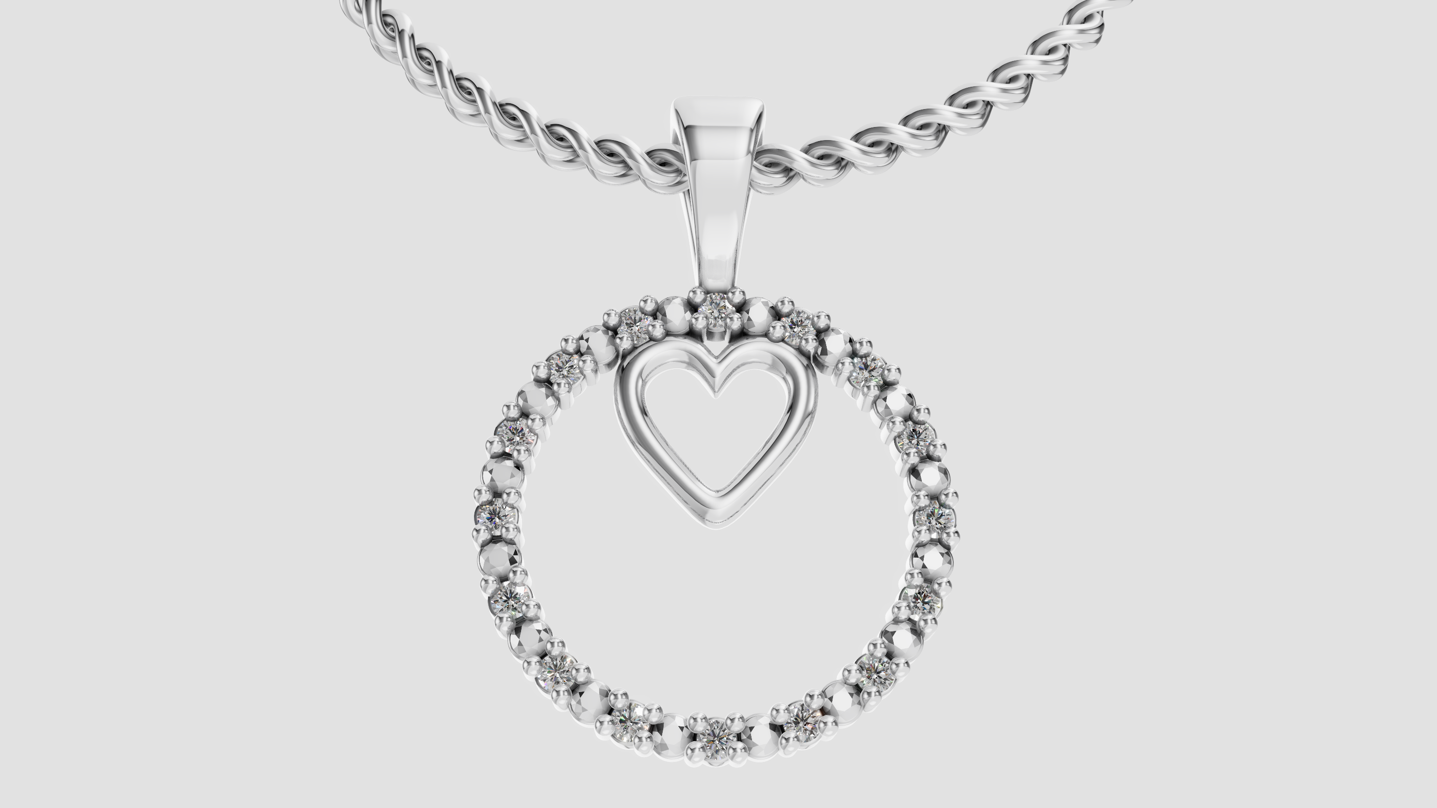 Colgante Corazon Brillante