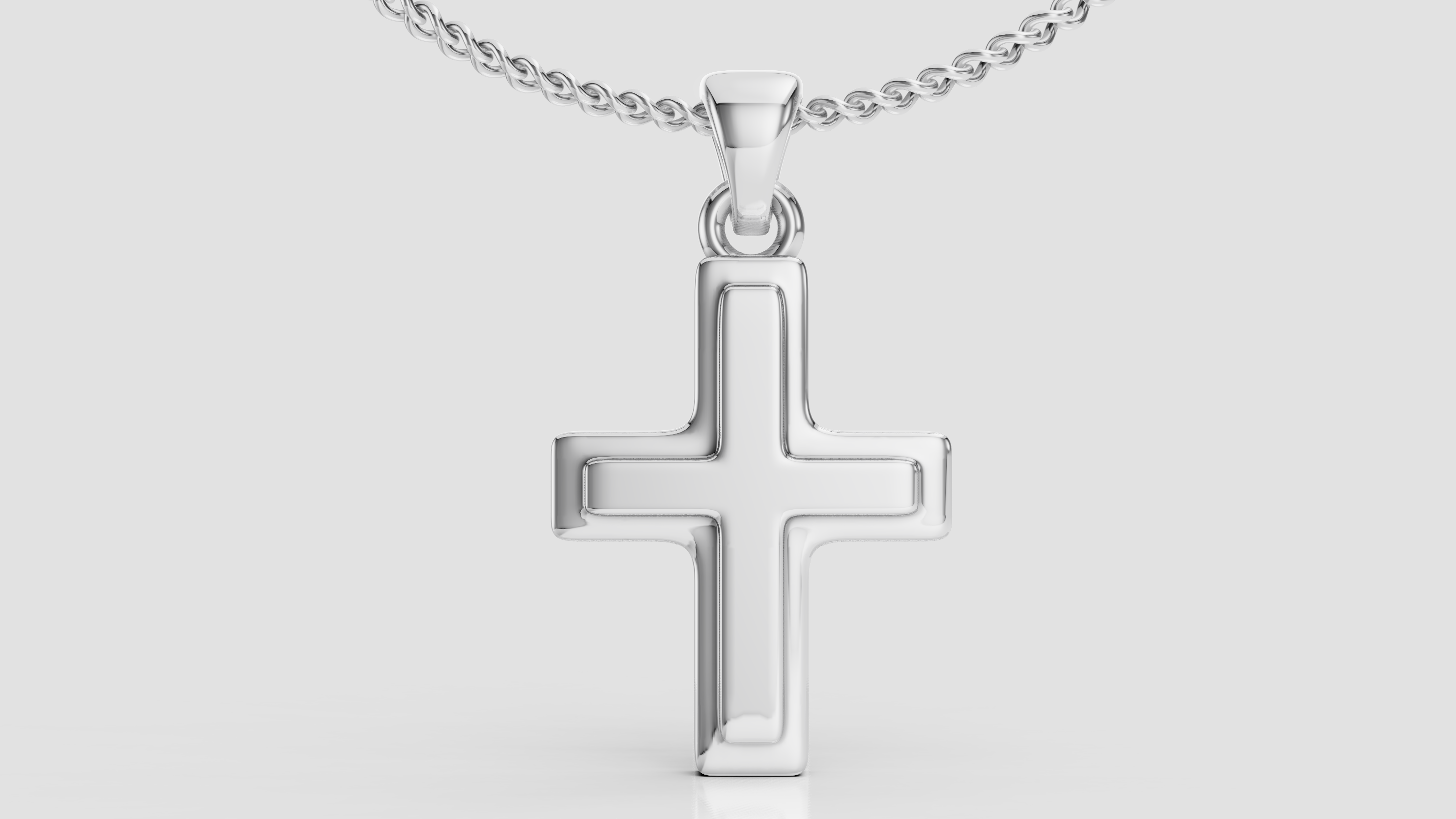 Colgante de Cruz con Borde