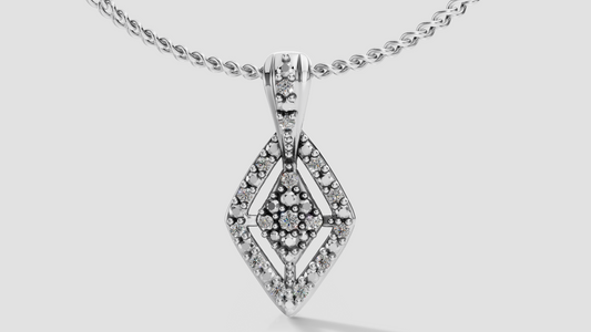 Colgante de Rombo con Diamantes