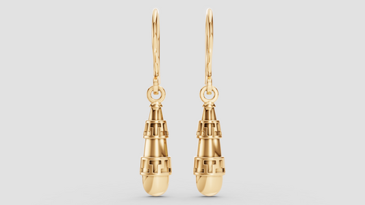 Aretes de gota con relieve