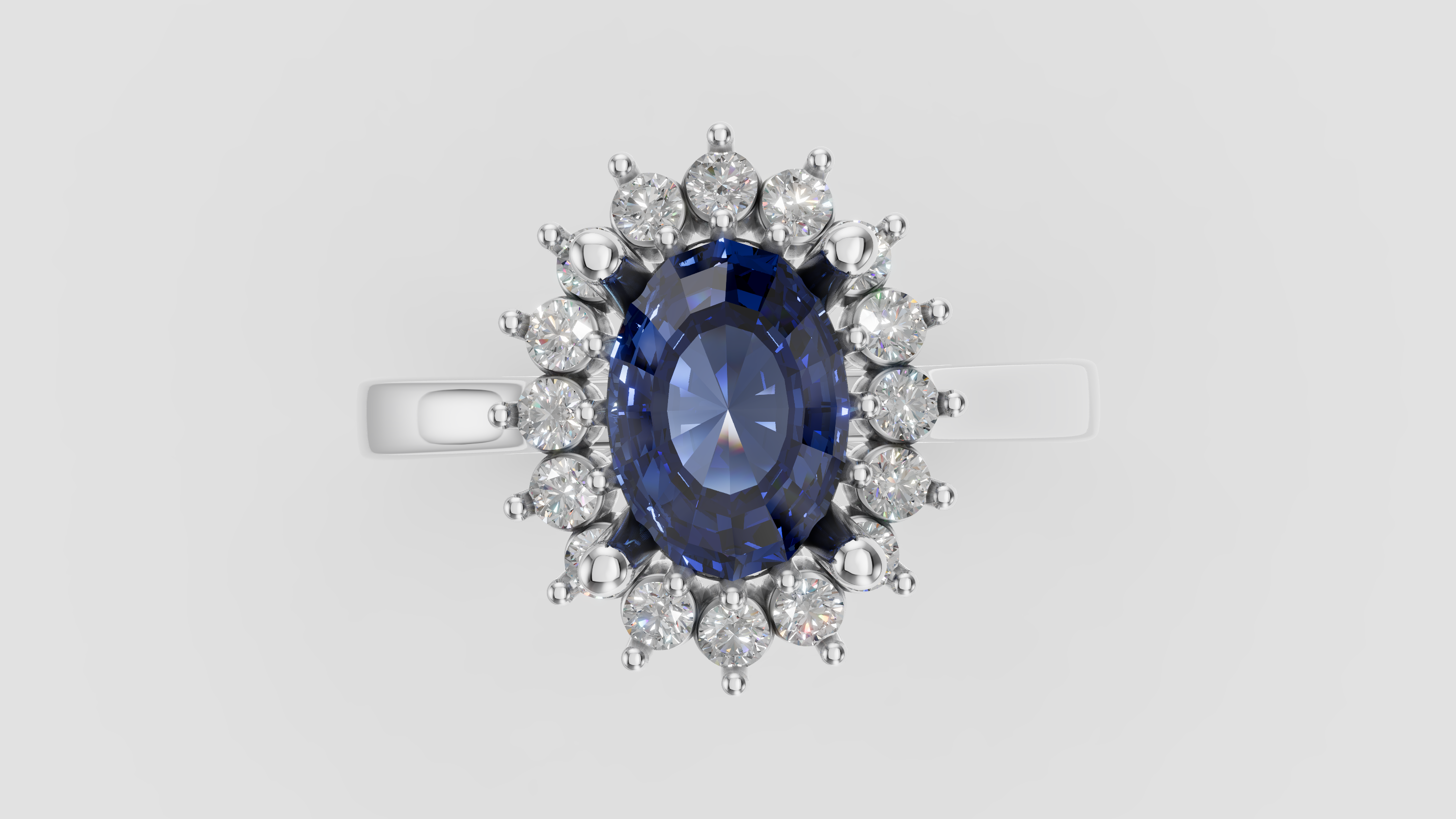 Anillo de Zafiro con Diamantes