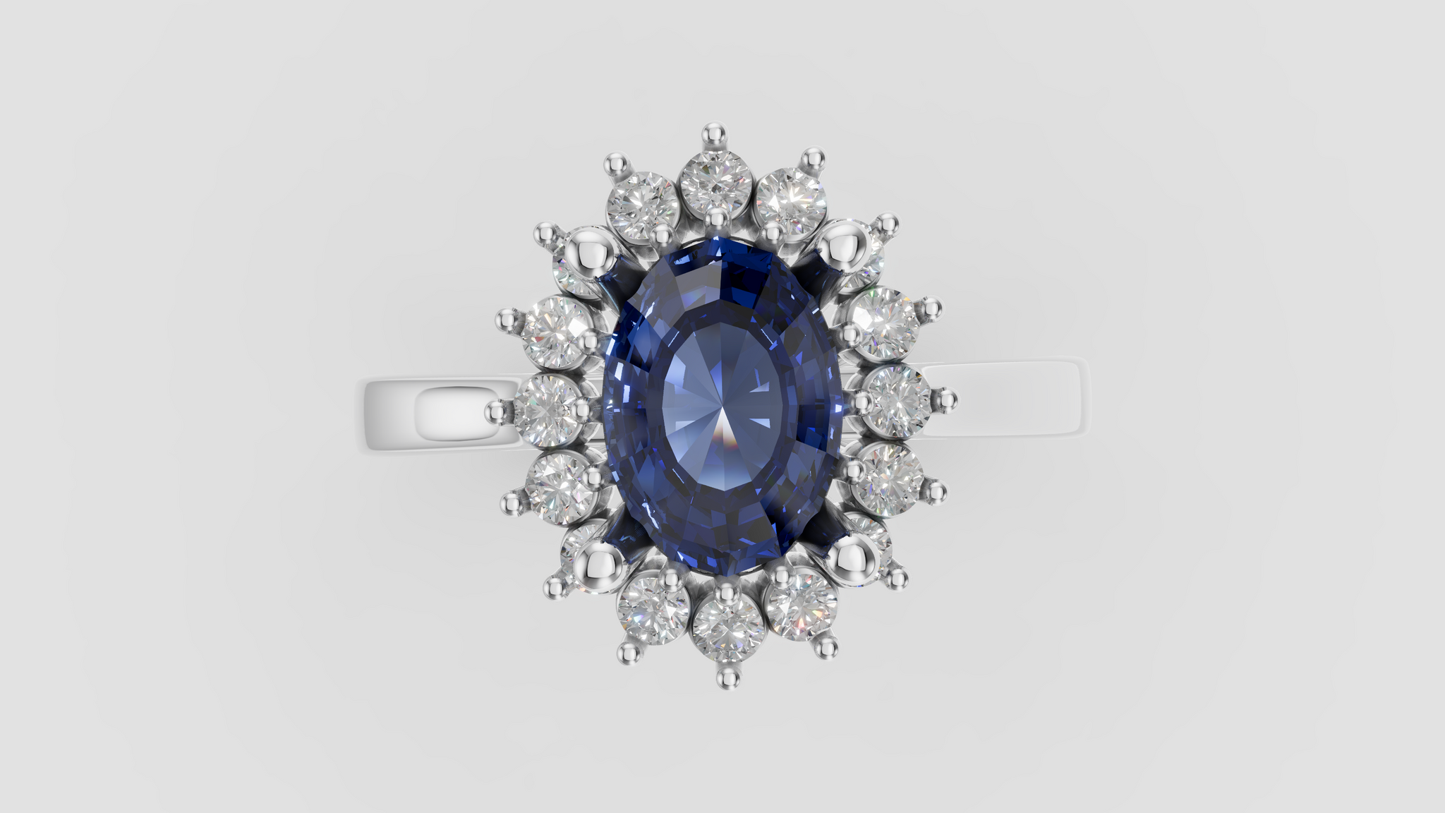 Anillo de Zafiro con Diamantes