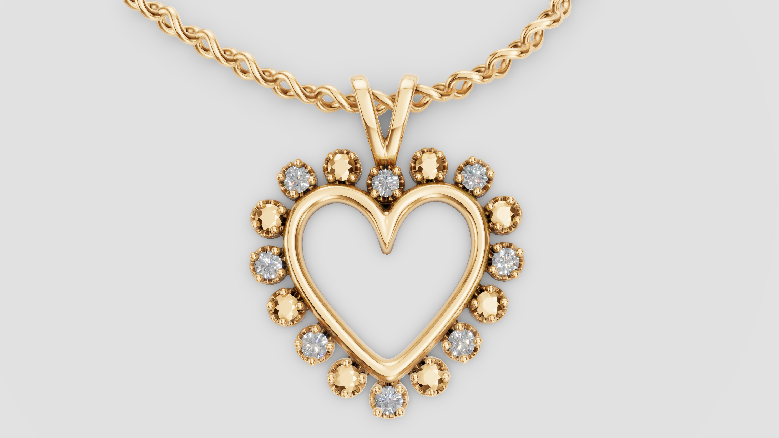 Colgante de Corazón con Halo