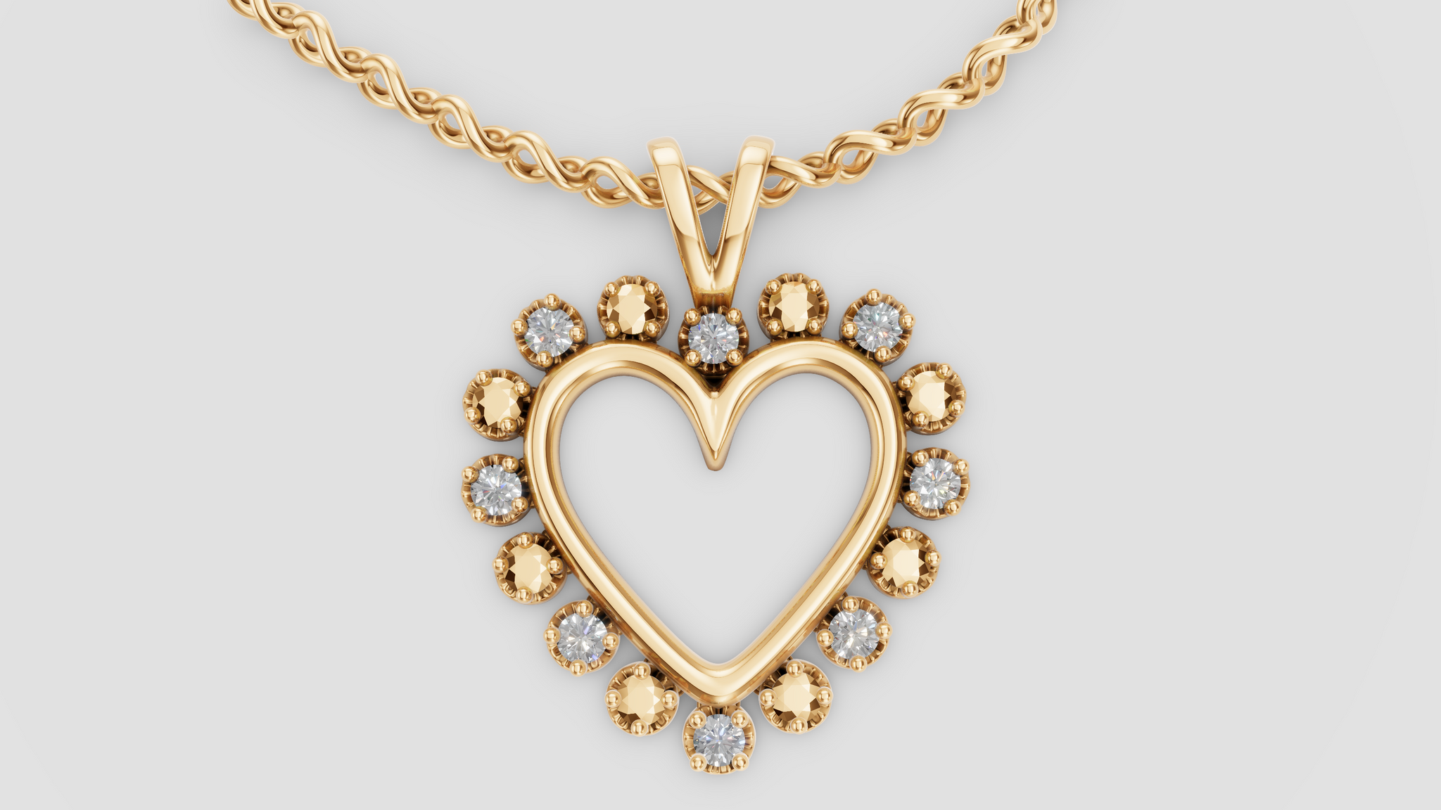 Colgante de Corazón con Halo