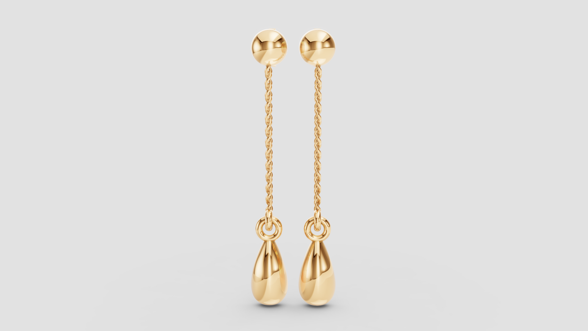 Drop Earrings with Chain