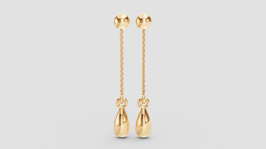 Drop Earrings with Chain