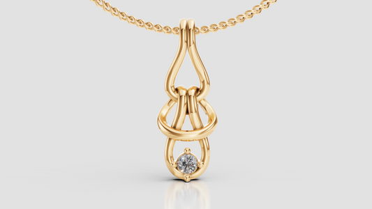 Colgante de Nudo con Diamante